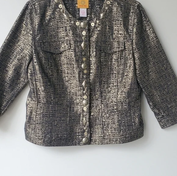 Ruby Rd. Jeweled Button Jacket - Picture 4 of 6